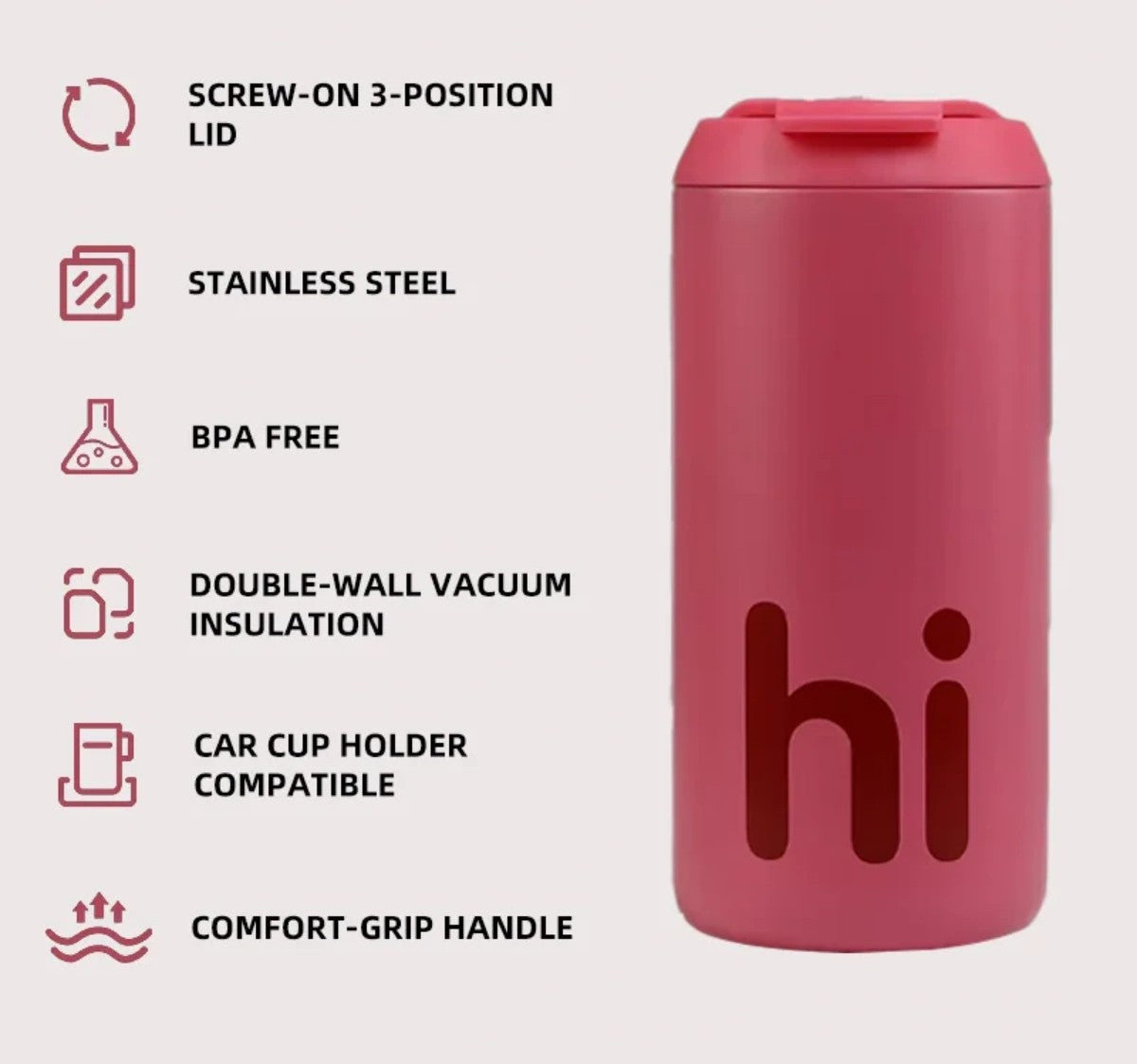 Stainless Steel Insulated Coffee Mug – 500ml