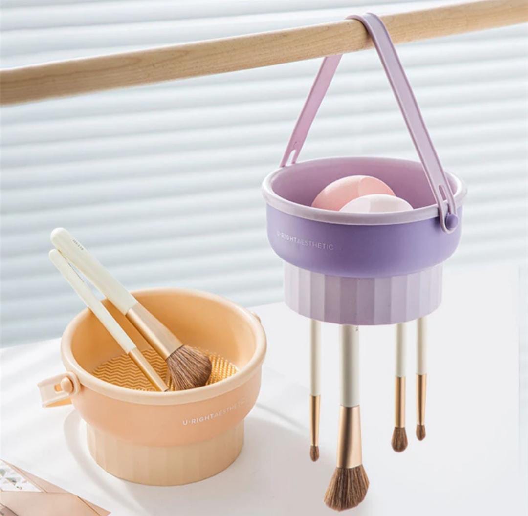 3 in 1 Cleaning Mat with Brush Drying Holder