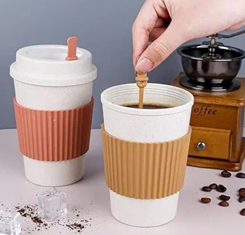 Straw plastic cup