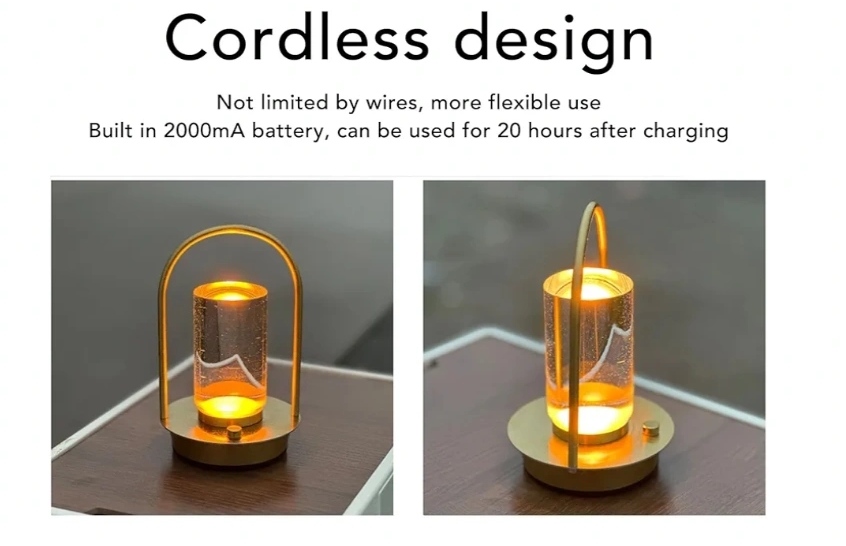 Table Lamp Modern Metal Cordless