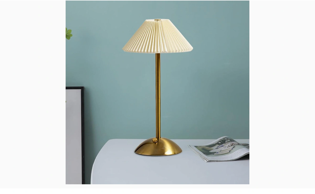 Desk Light with Pleated Umbrella