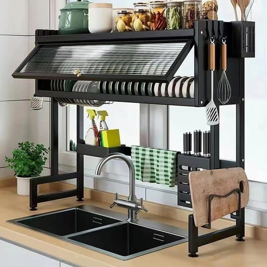 Dish Rack, Space Saving & Multi-Functional Organizer