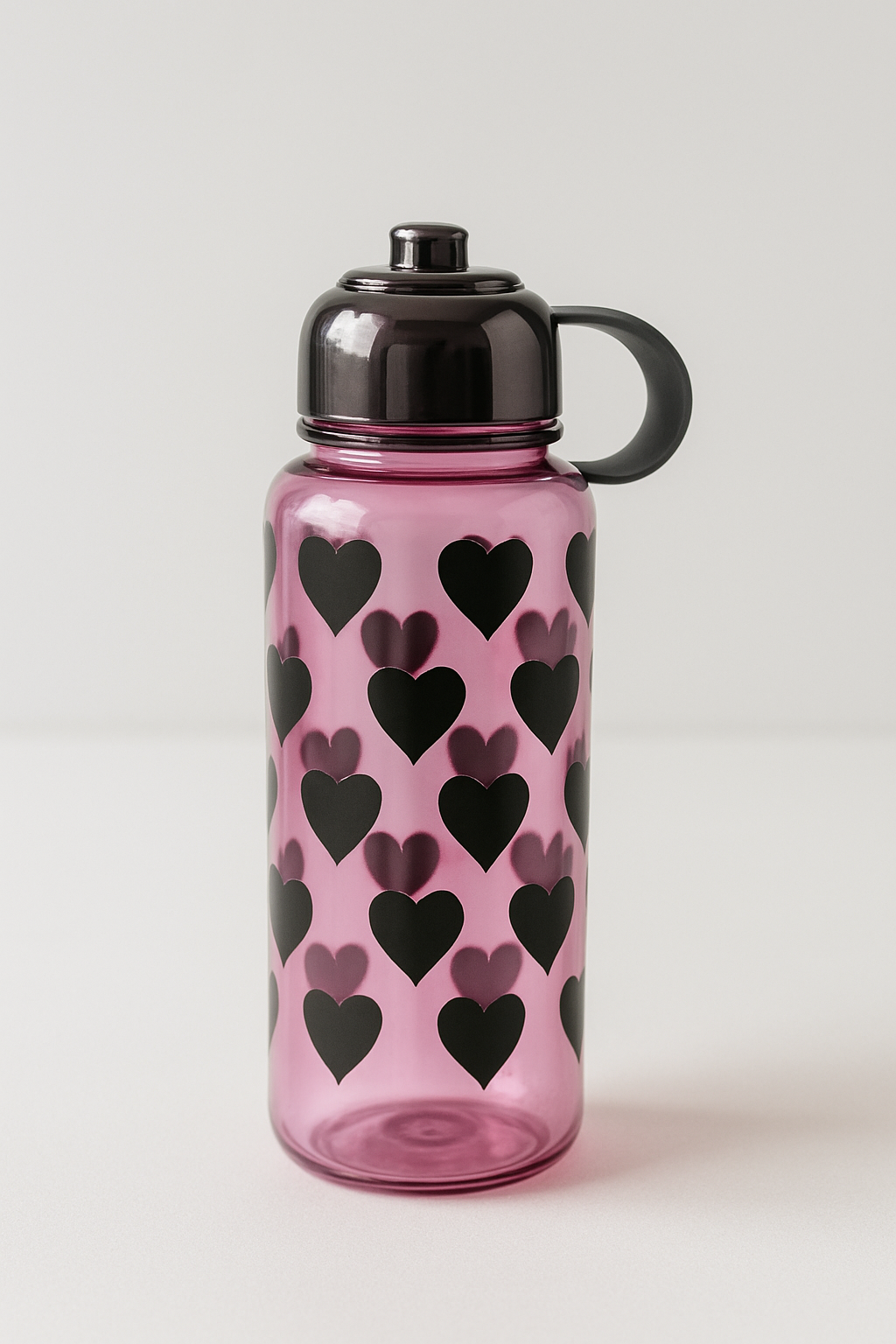 Heart Plastic cup🖤