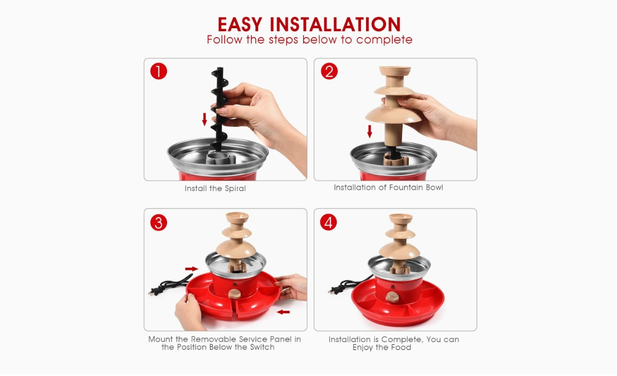 3-Tier Mini Chocolate Fountain Machine