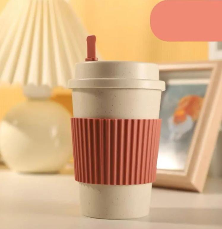 Straw plastic cup