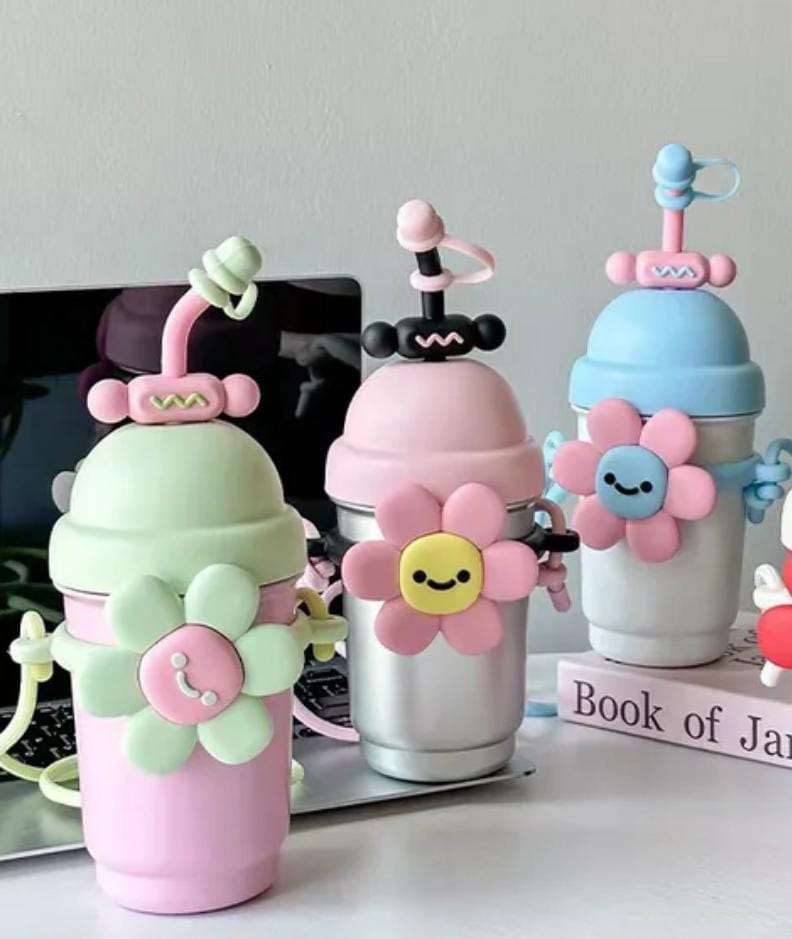Pastel Flower Kids Stanley Bottle🌸