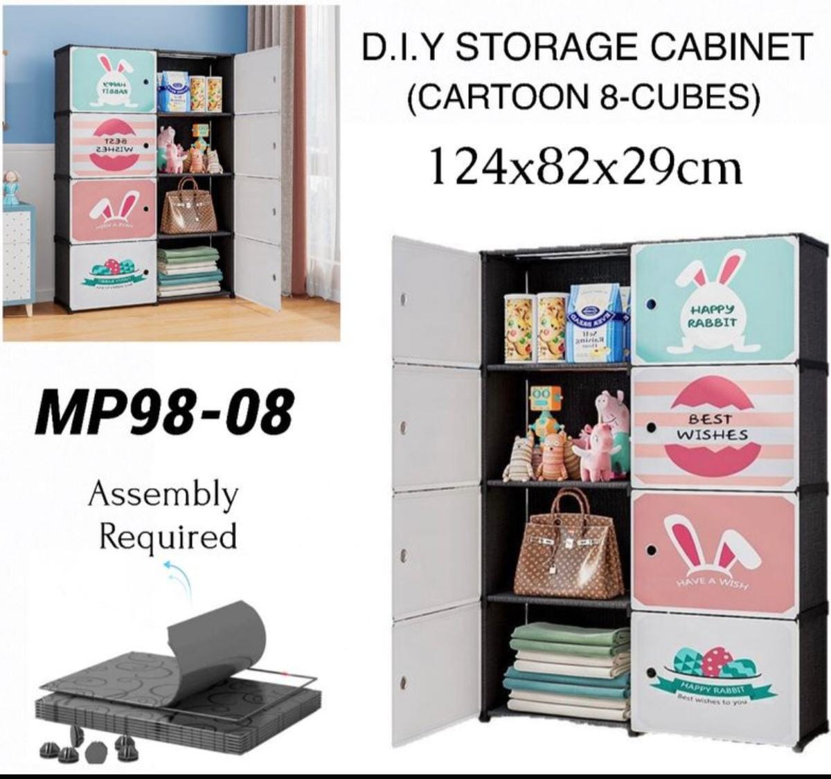 Storage Cabinet With Dust-proof Doors