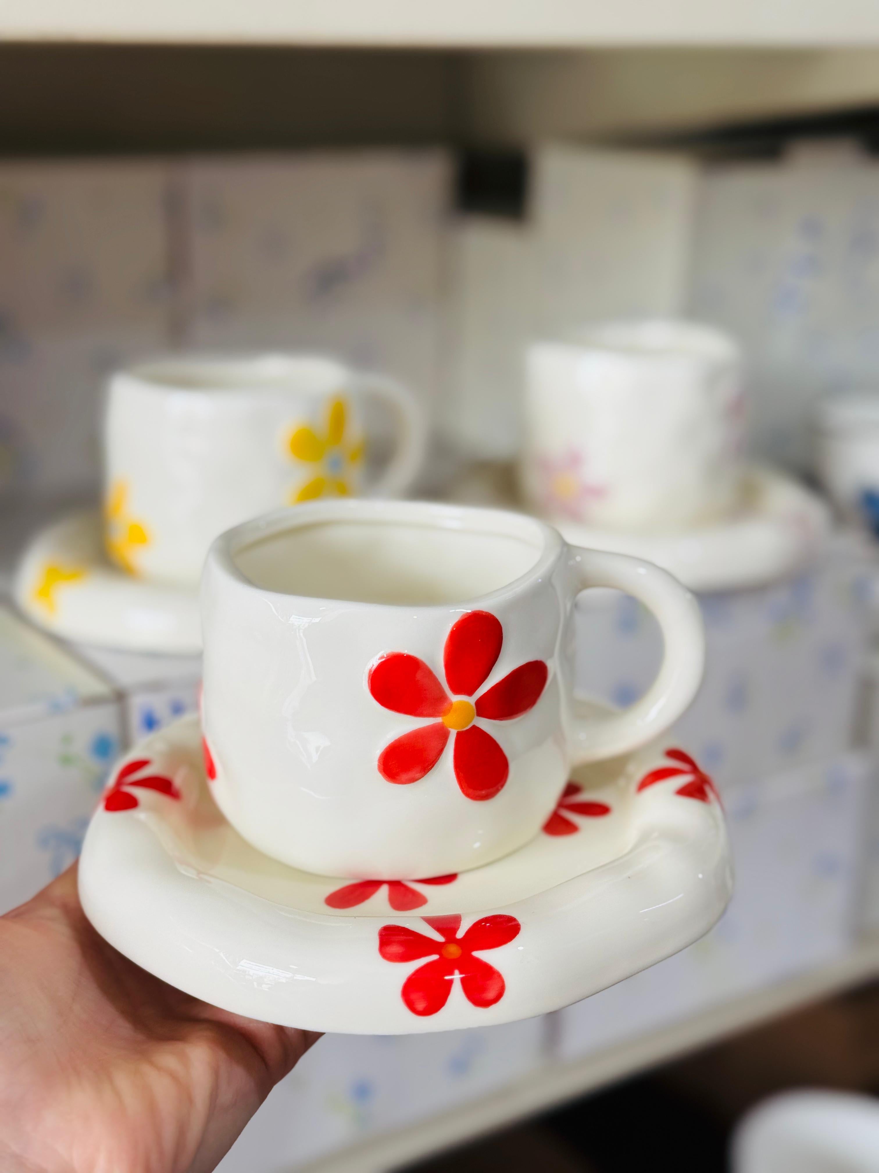 Ceramic Flower Mug
