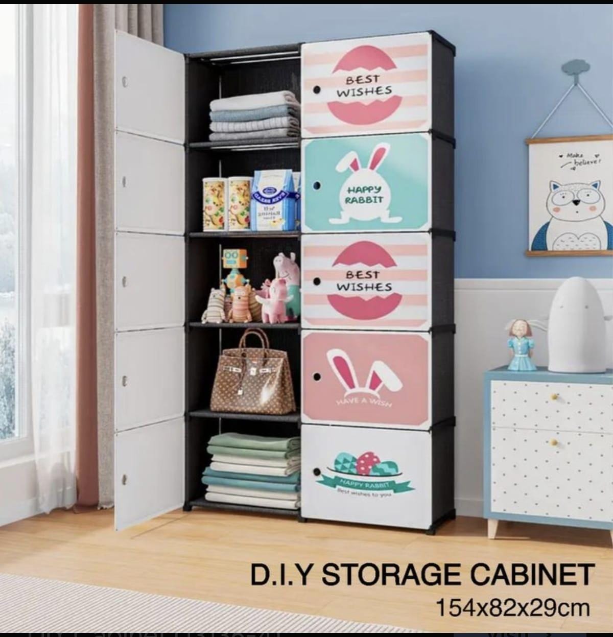 Storage Cabinet With Dust-proof Doors