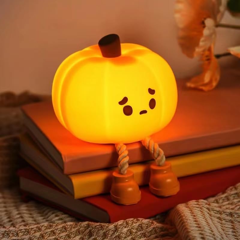 Pumpkin Night Light, Cute LED SILICONE LAMP