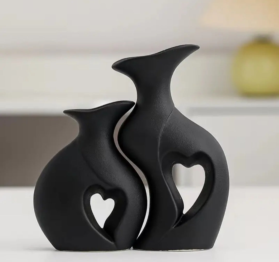 2 piece ceramic vase