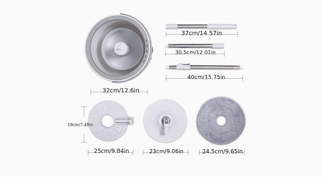 Stainless Steel Spin Mop And Bucket Set