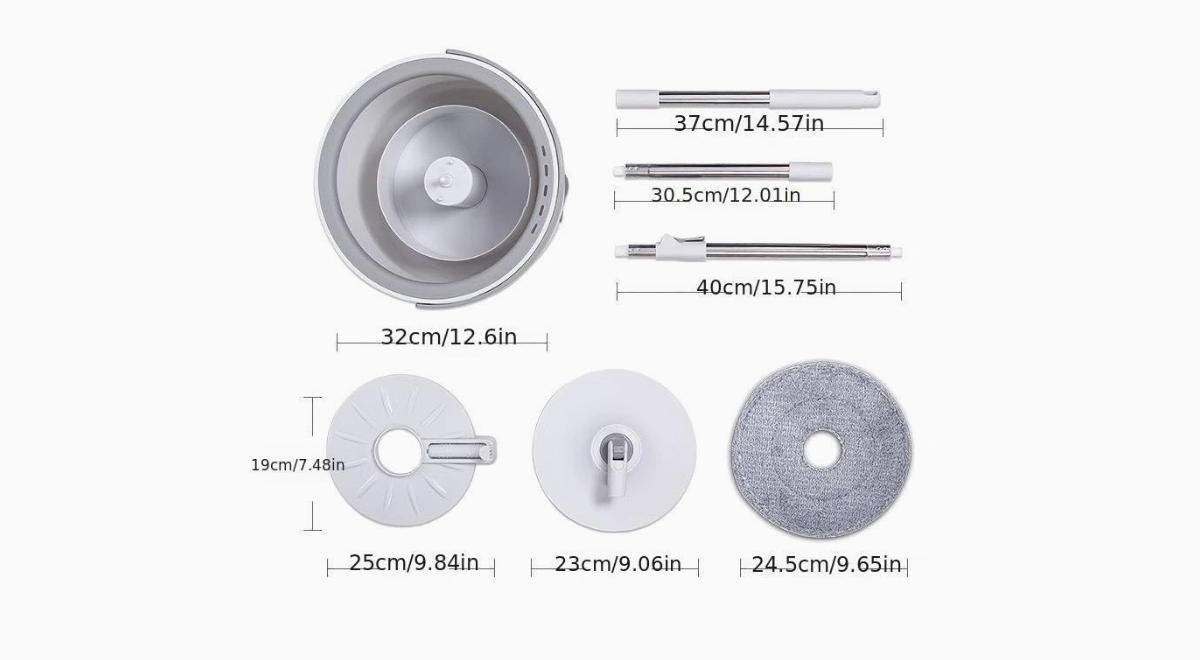 Stainless Steel Spin Mop And Bucket Set