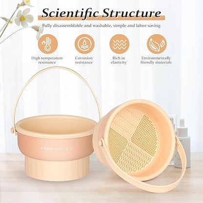 3 in 1 Cleaning Mat with Brush Drying Holder