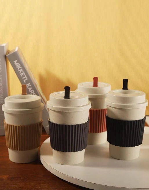 Straw plastic cup