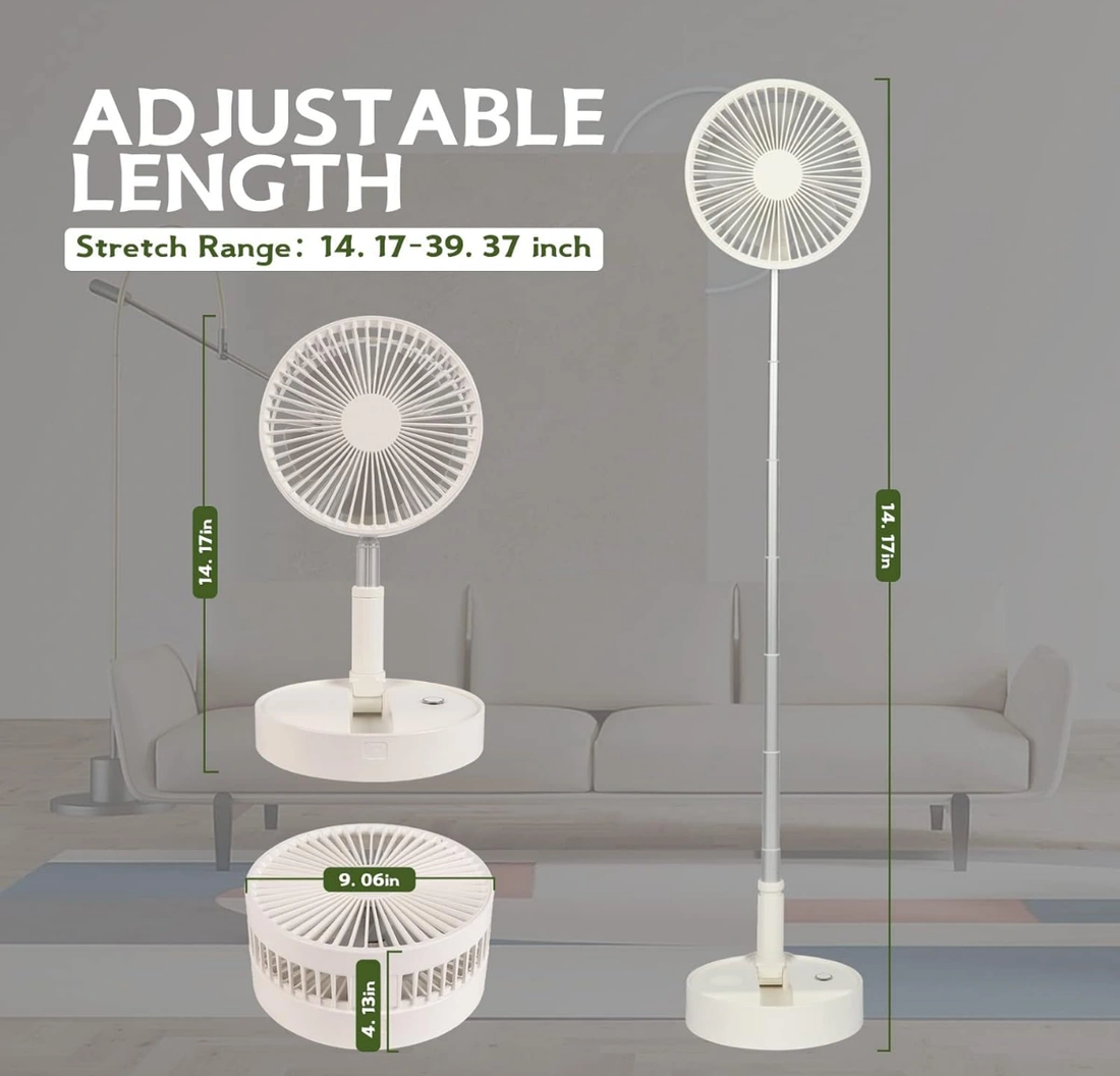 Folding fan with USB charging