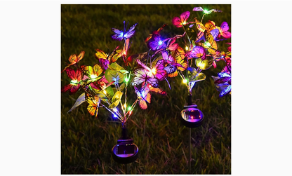 Solar Garden Lights, 2 Pack Butterfly