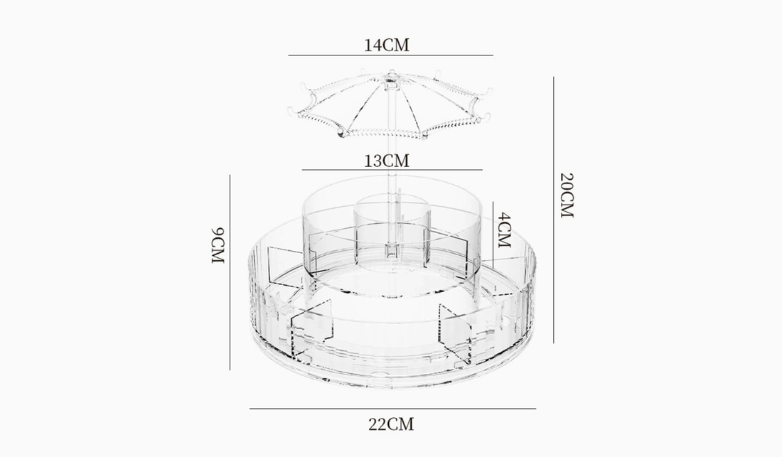 360 Rotating Makeup Organizer