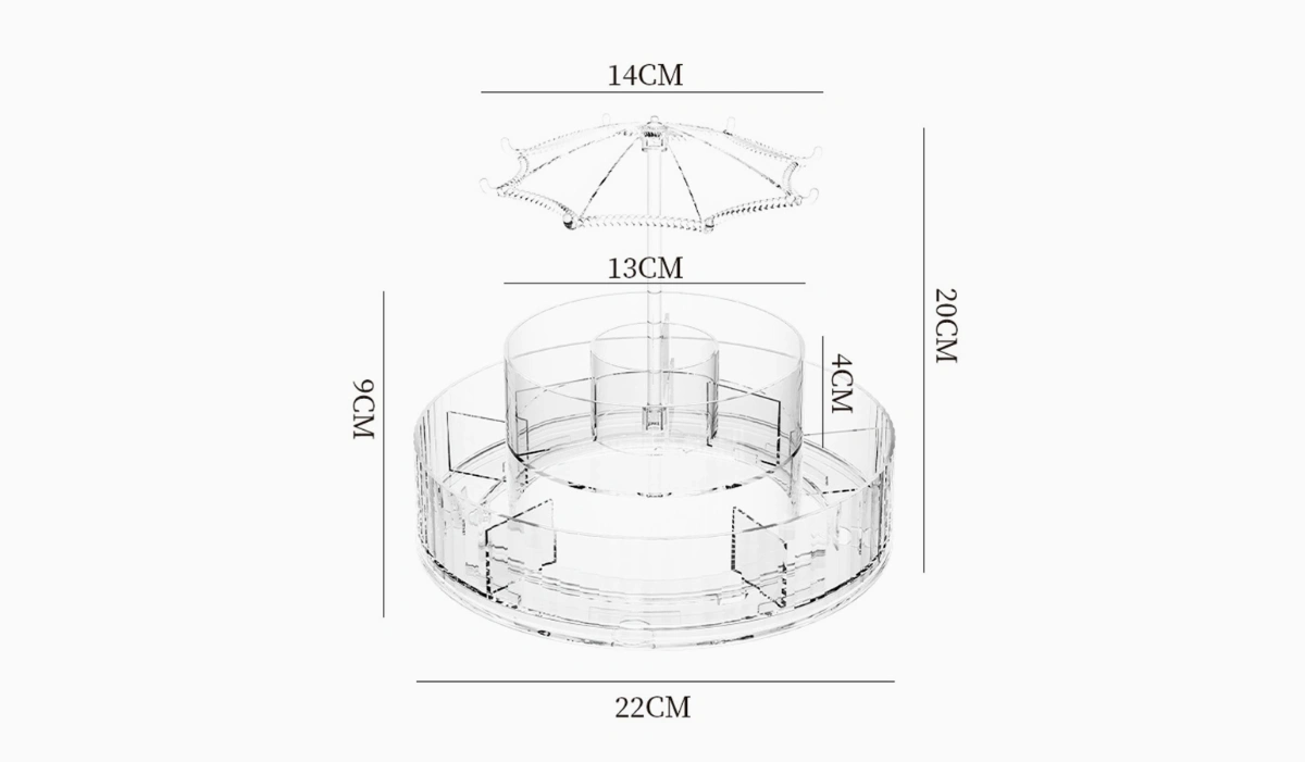 360 Rotating Makeup Organizer