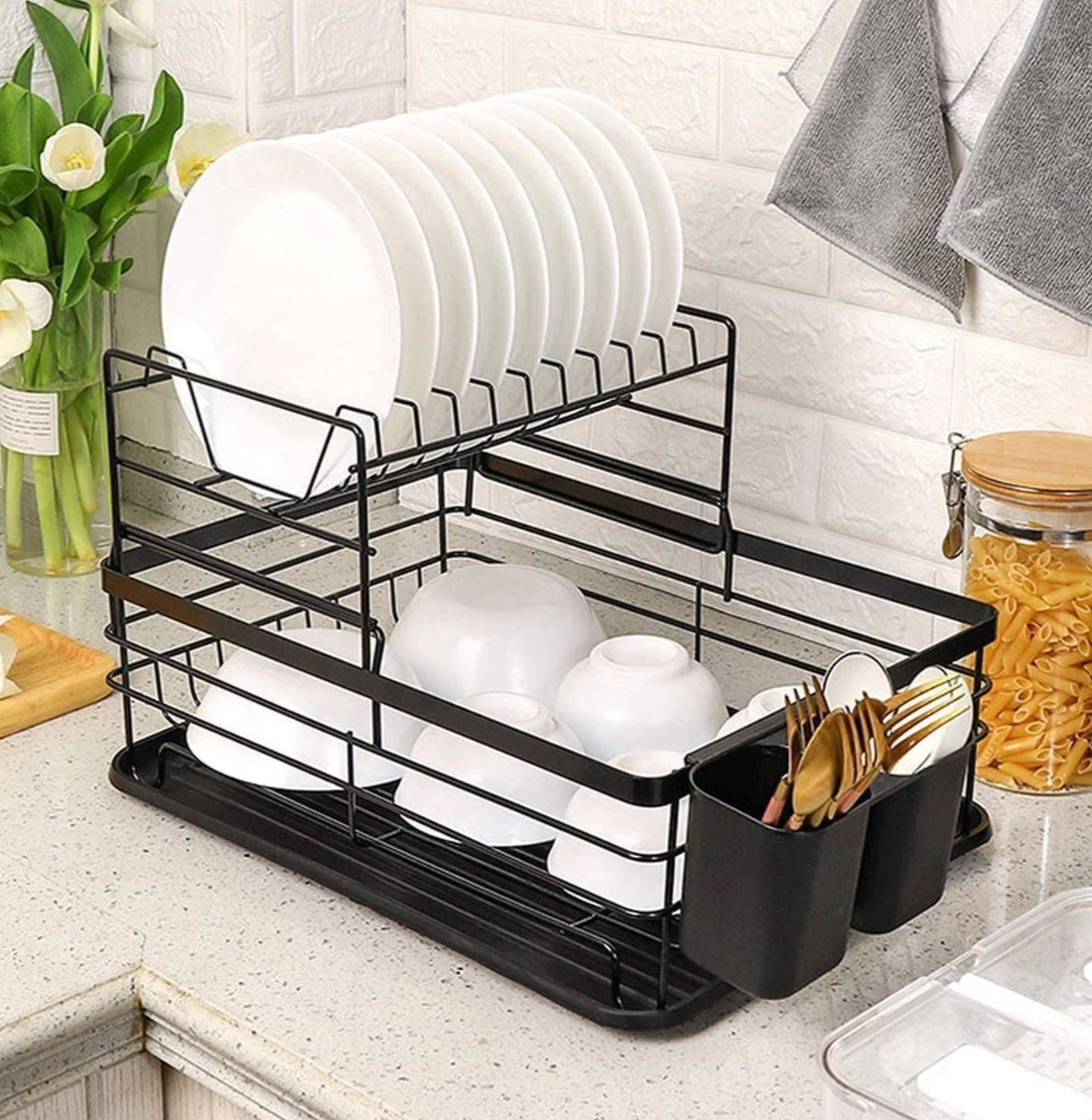 2 tier Dish Rack with tray