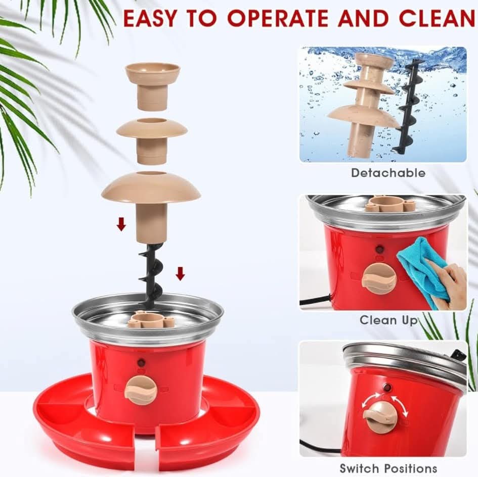 3-Tier Mini Chocolate Fountain Machine