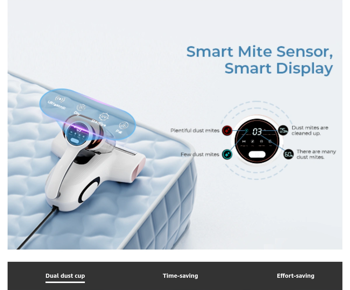 Anti Dust Mite Bed Vacuum Cleaner with UV Light