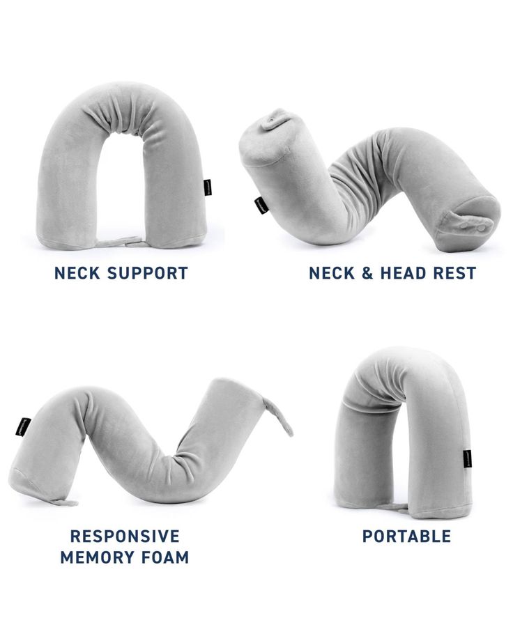 Travel grey pillow