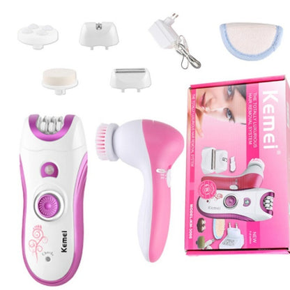 Kemei 5-in-1 Hair Removal and Facial Cleansing System