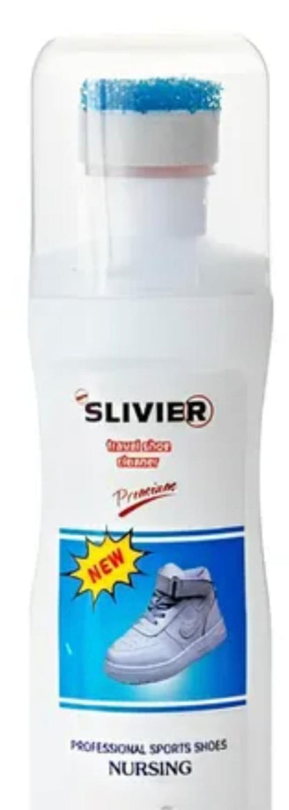 travel shoe cleaner bottle with a foam applicator