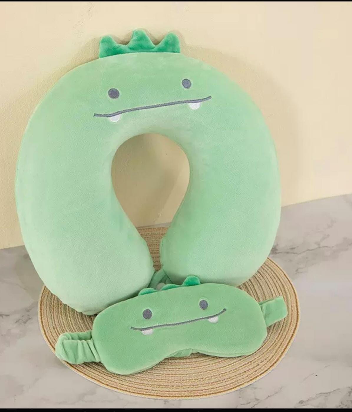 travel pillow and matching eye mask set