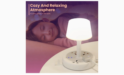 Multifunctional Table Lamp with 2 USB Charging Ports