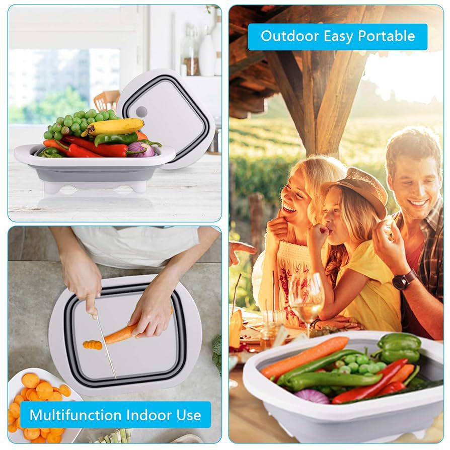 Kitchen Multifunctional Plastic Folding Chopping Board