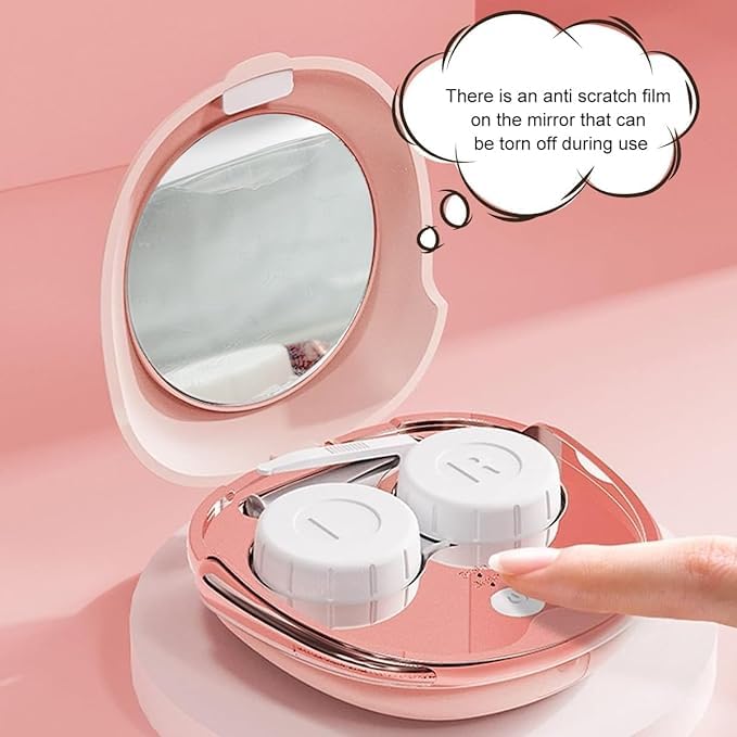 Portable Contact Lens Ultrasonic Cleaner with Mirror