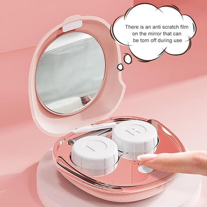 Portable Contact Lens Ultrasonic Cleaner with Mirror