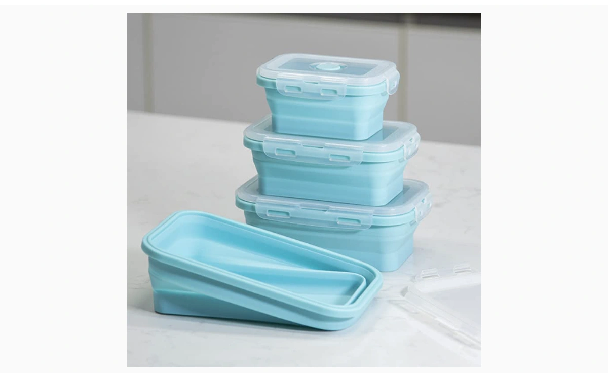 Silicone storage lunch box