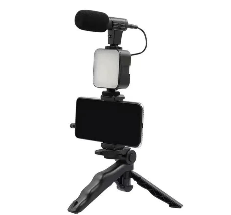 Mini Tripod Stand, LED Light &amp; Phone Holder