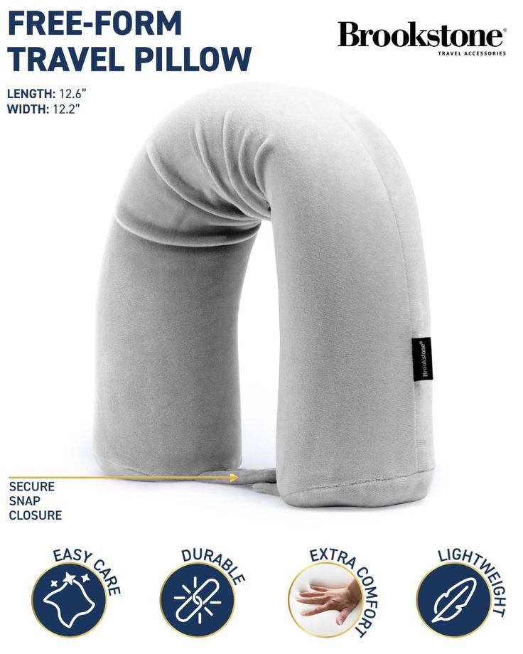 Travel grey pillow
