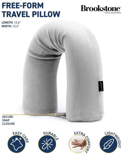 Travel grey pillow