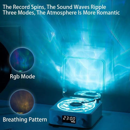 The Waves Portable Player with Adjustable Lighting &amp; Clock for Bedroom, Party, and Home