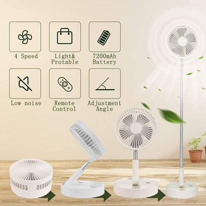 Folding fan with USB charging