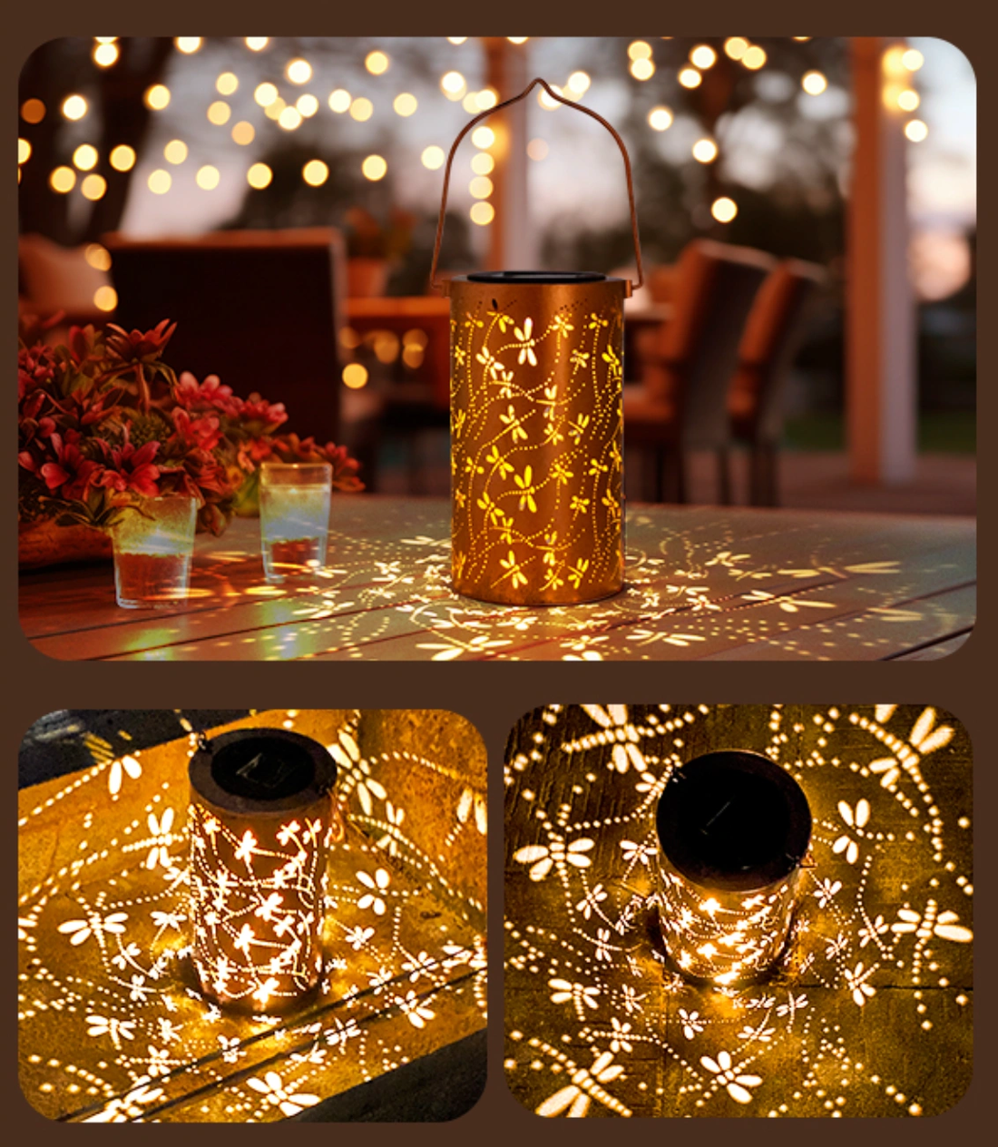 Solar Garden Outdoor Metal Hanging