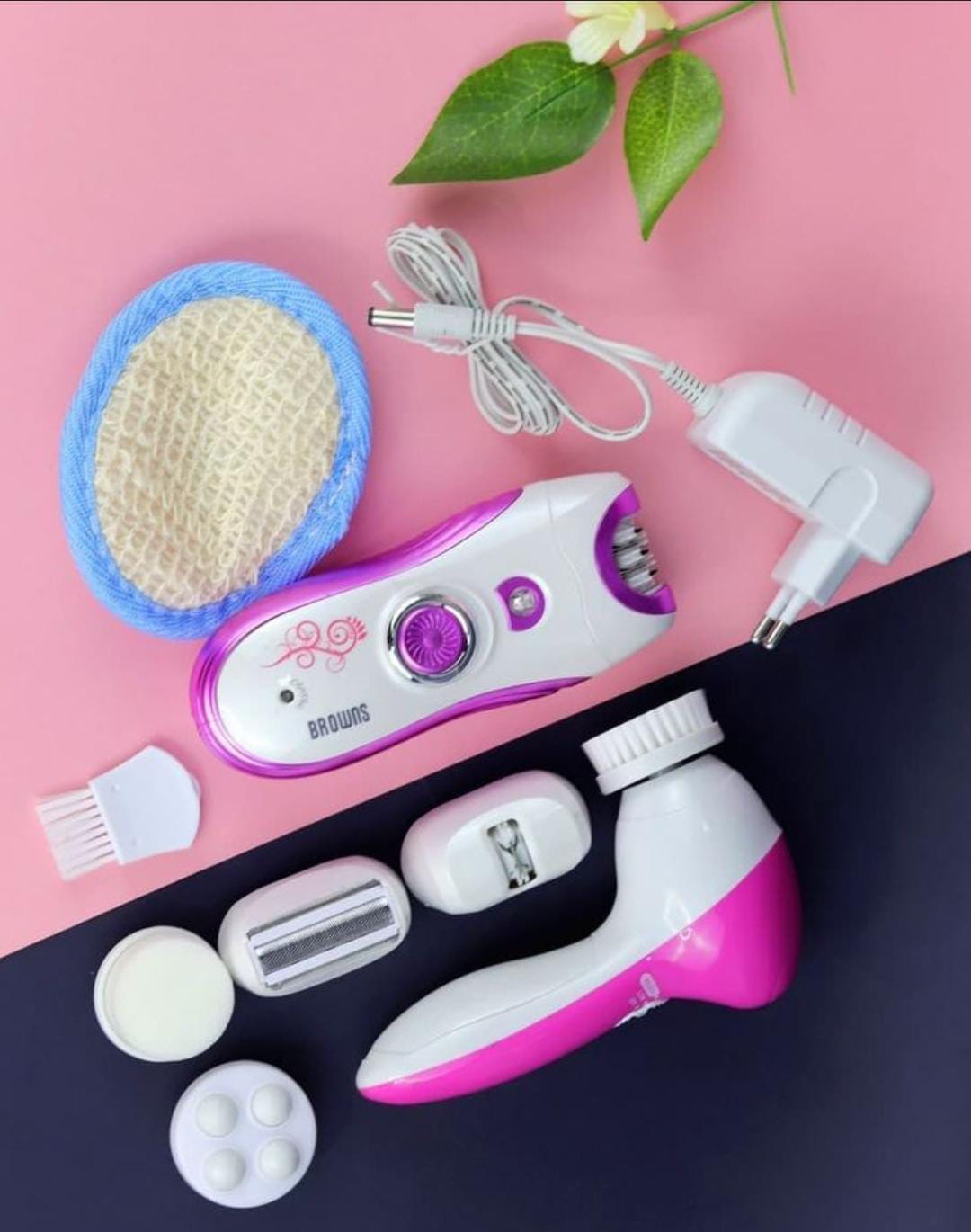 Kemei 5-in-1 Hair Removal and Facial Cleansing System