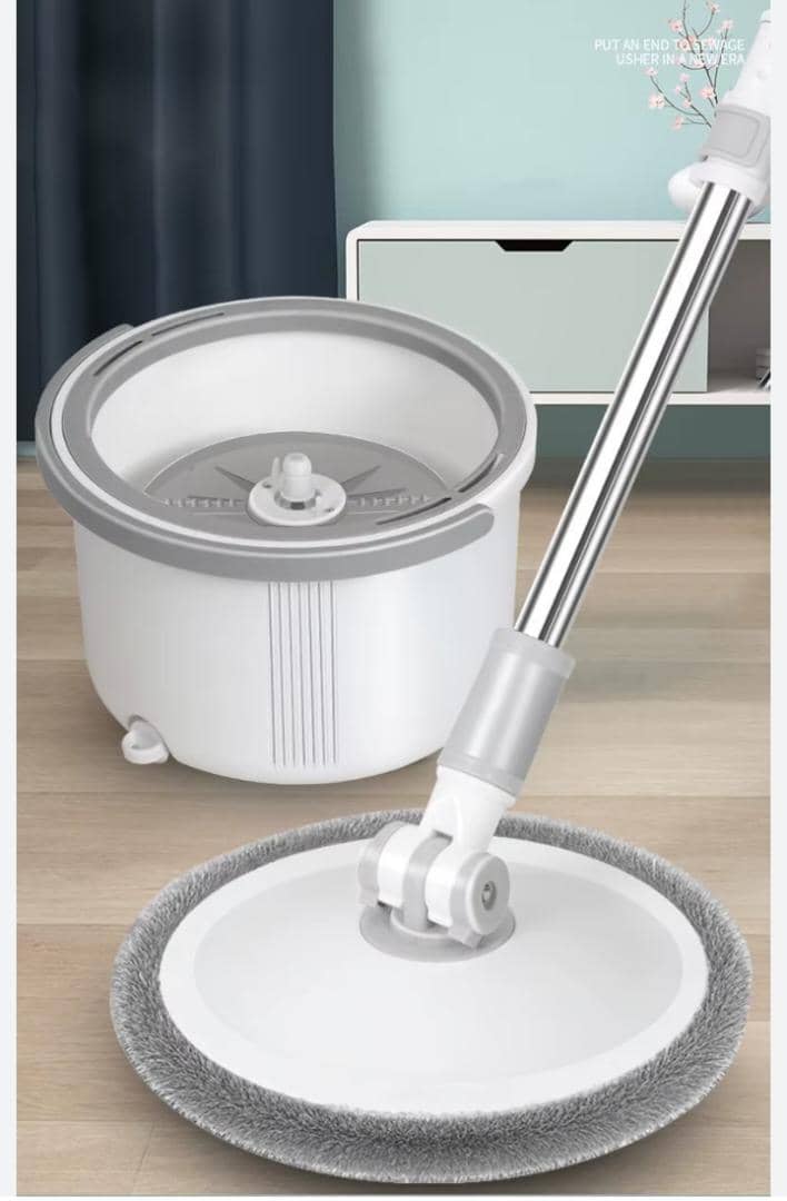 Stainless Steel Spin Mop And Bucket Set