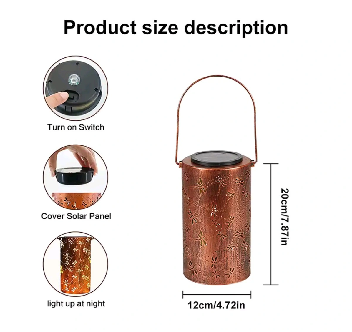 Solar Garden Outdoor Metal Hanging