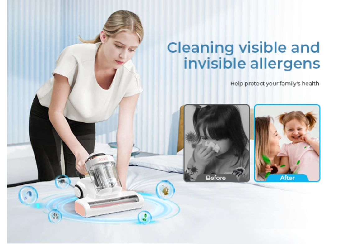 Anti Dust Mite Bed Vacuum Cleaner with UV Light