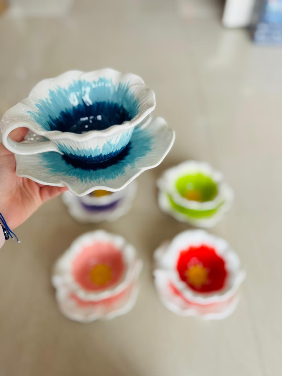 Green Flower Mug