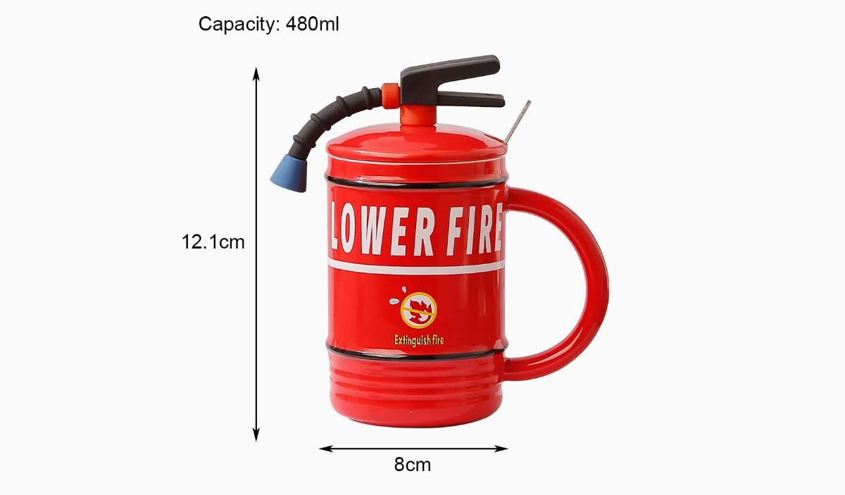 Fire Shaped Ceramic Coffee Mug