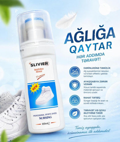 travel shoe cleaner bottle with a foam applicator
