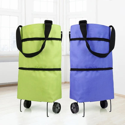Foldable Shopping Bag With Wheels