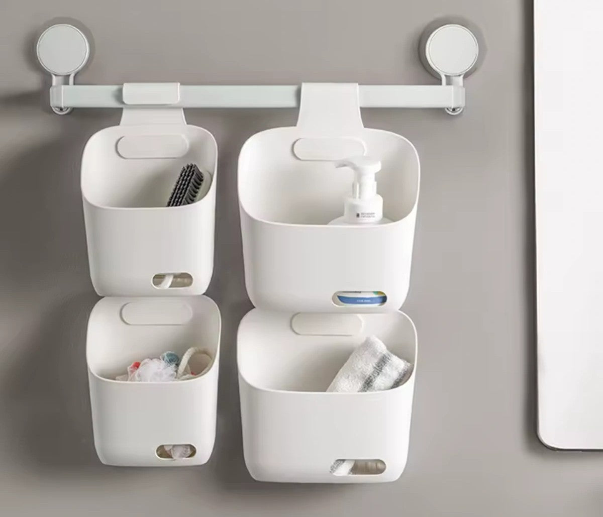 Plastic White Hanging Basket